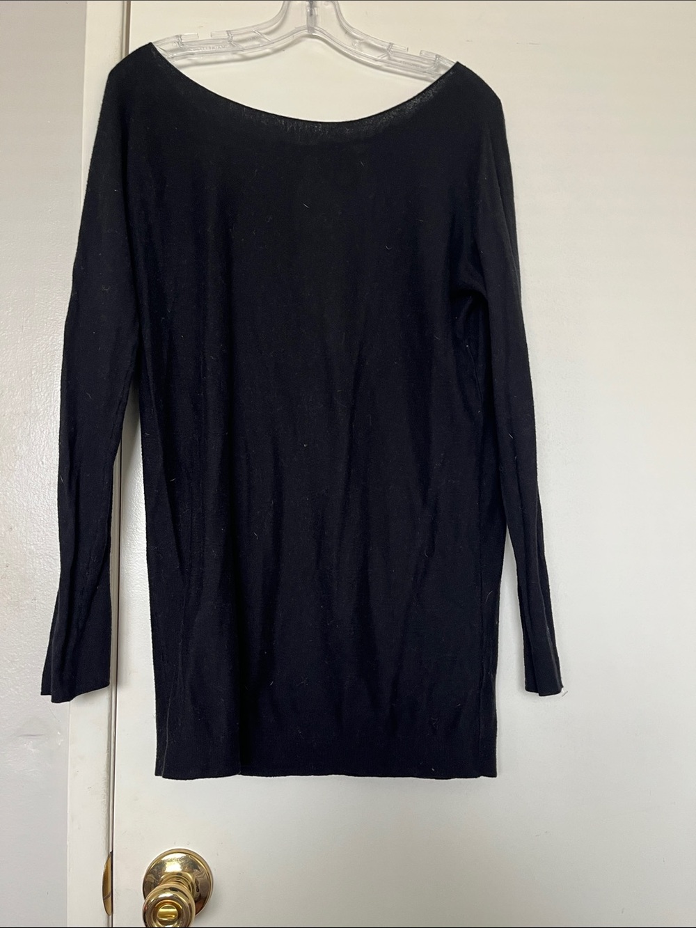 Vince Black Scoop-Neck Long Sleeve Sweater